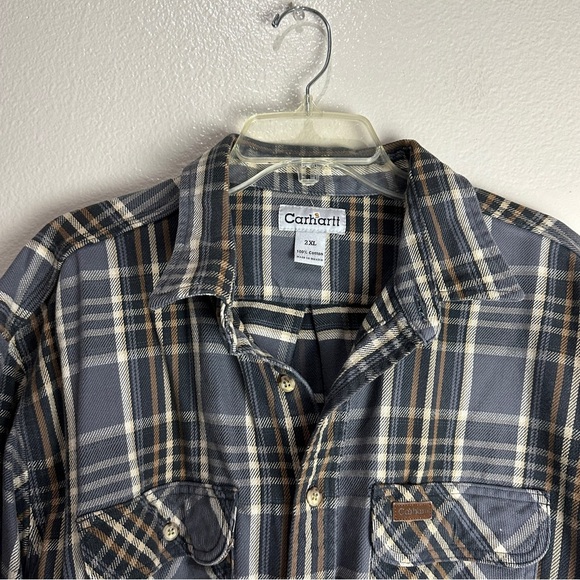 Carhartt Button Up Shirt Long Sleeve Mens Size XXL - Picture 4 of 9